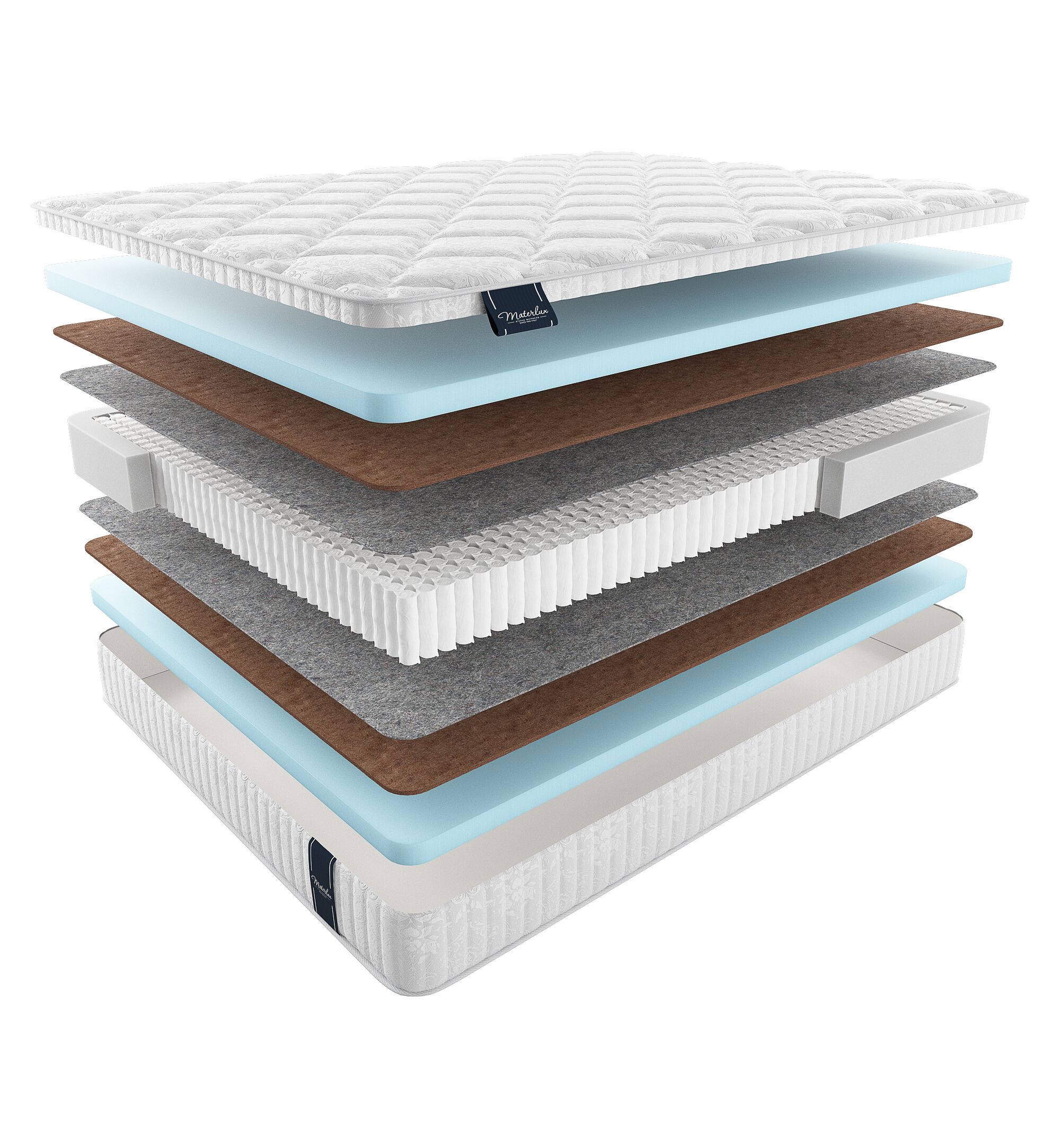 

Матрас Materlux Voyage Mola 165х215, Бежевый;белый;серый;серебристый, Mola