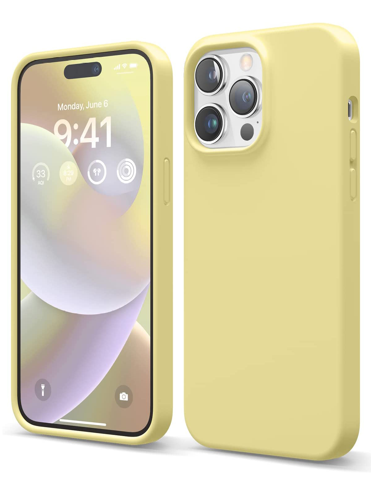 

Чехол Elago для iPhone 14 Pro Max чехол Soft silicone (Liquid) Yellow, Желтый, Soft silicone