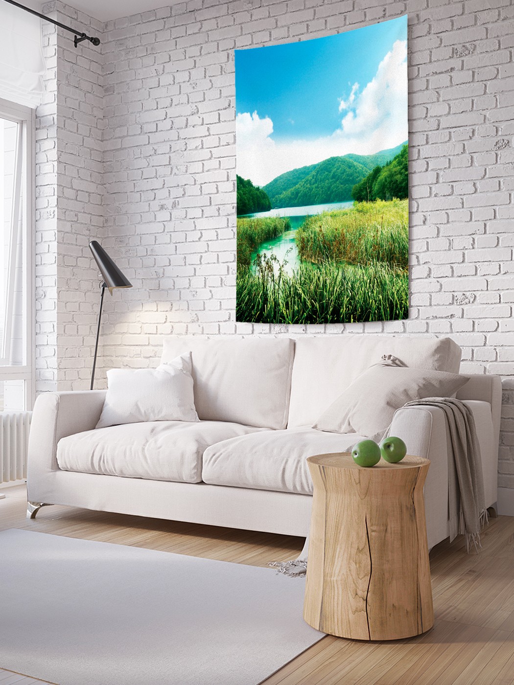 

Вертикальное фотопанно на стену JoyArty Заросший берег 150x200 см, Заросший берег