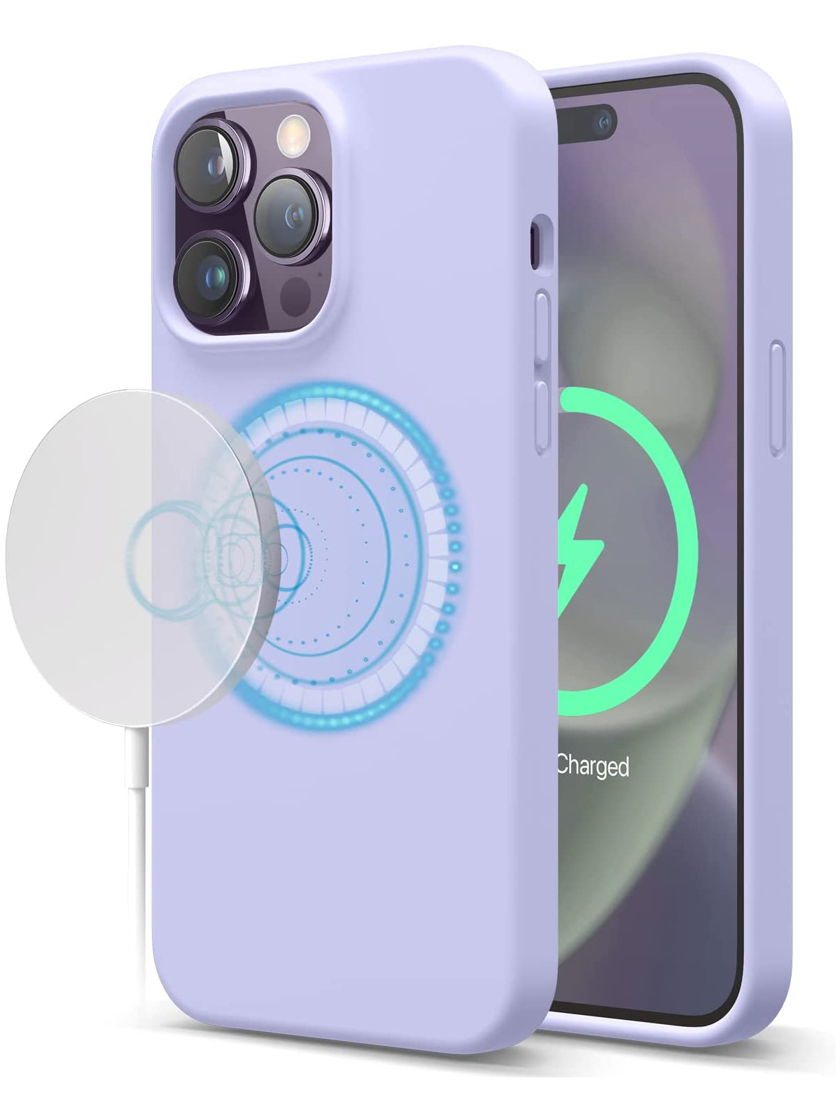 

Чехол Elago для iPhone 14 Pro с MagSafe Purple, Фиолетовый, Soft silicone MagSafe