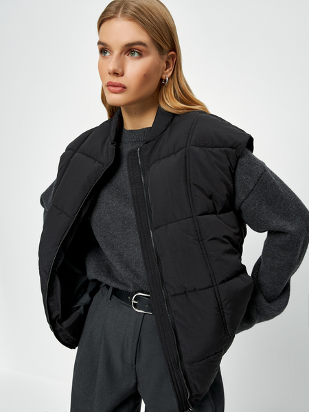 

Утепленный жилет женский ZARINA 3123468118 черный XS, 3123468118