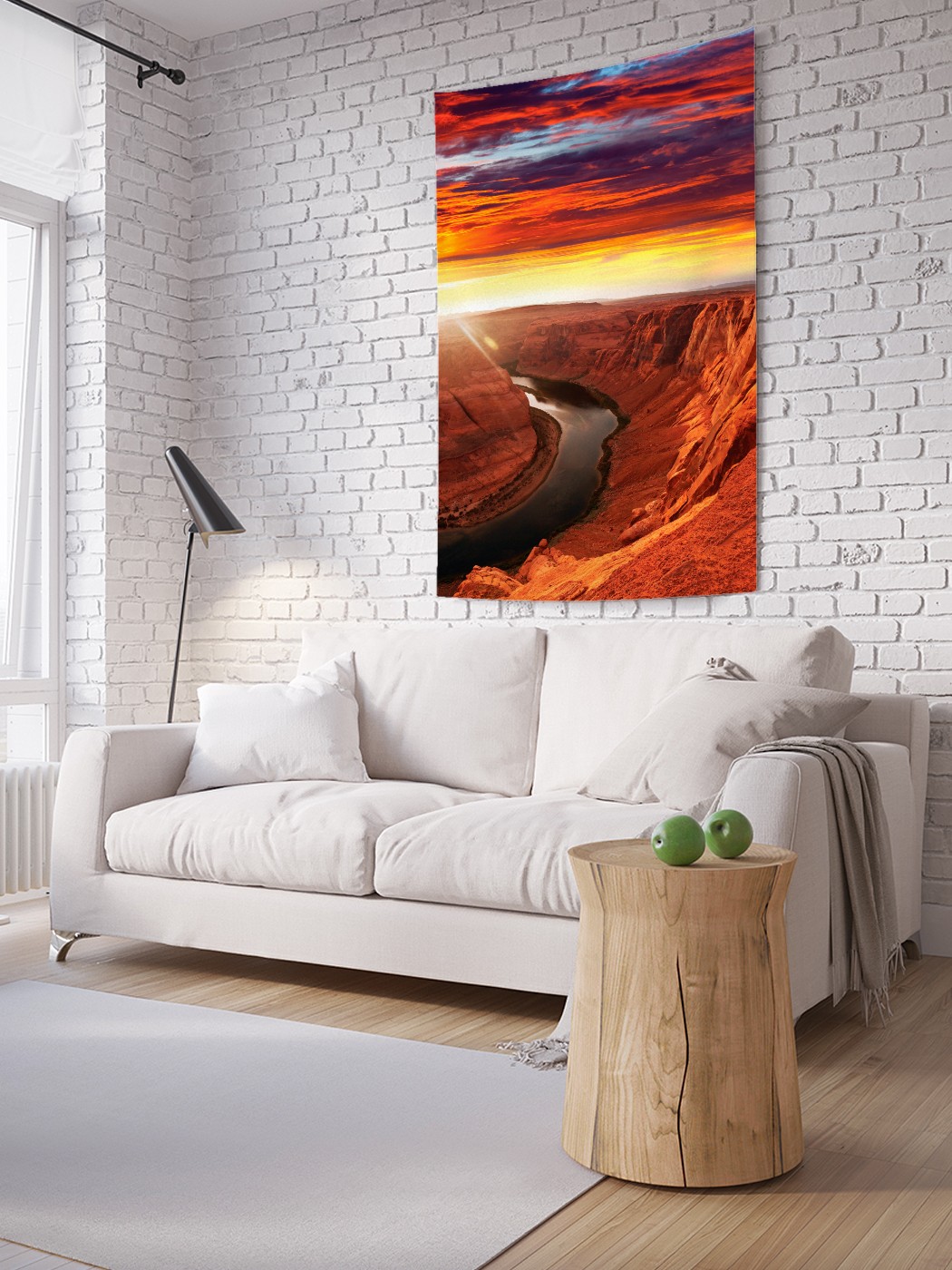 

Вертикальное фотопанно на стену JoyArty Водяной каньон на закате 150x200 см, Водяной каньон на закате