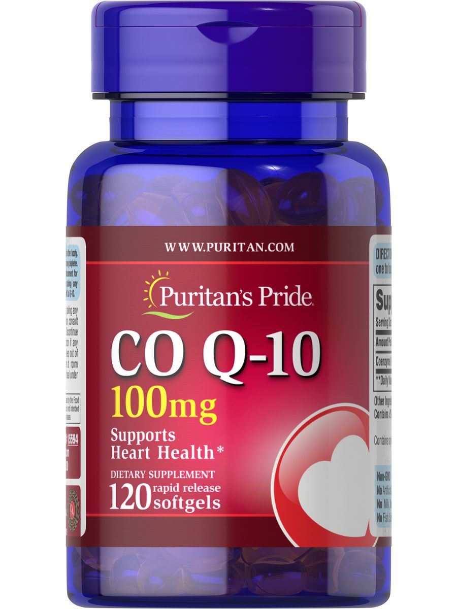 

Коэнзим Q10 Puritan's Pride CO Q-10 100 mg, 120 капсул