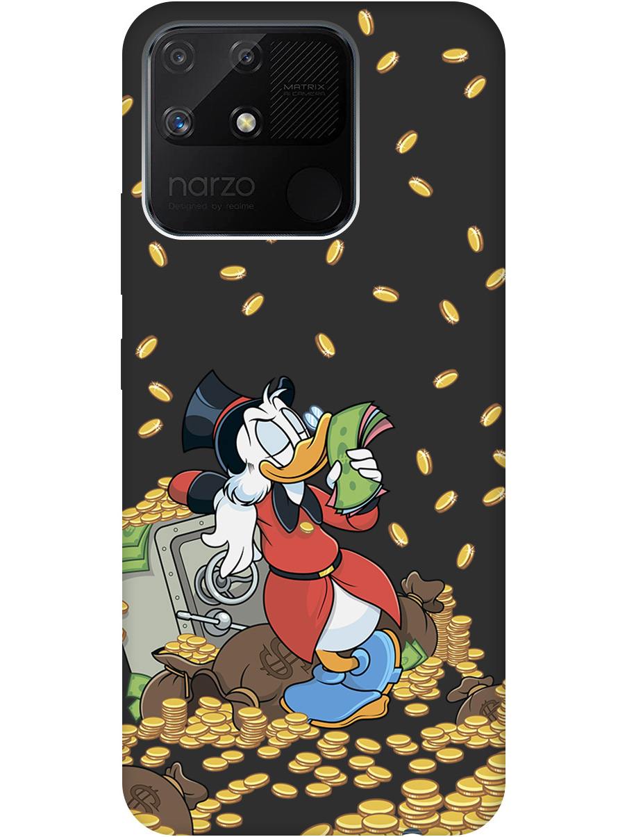 

Силиконовый чехол на Realme narzo 50A с принтом "Скрудж и сейф" матовый черный, Черный;белый;красный, 740189971