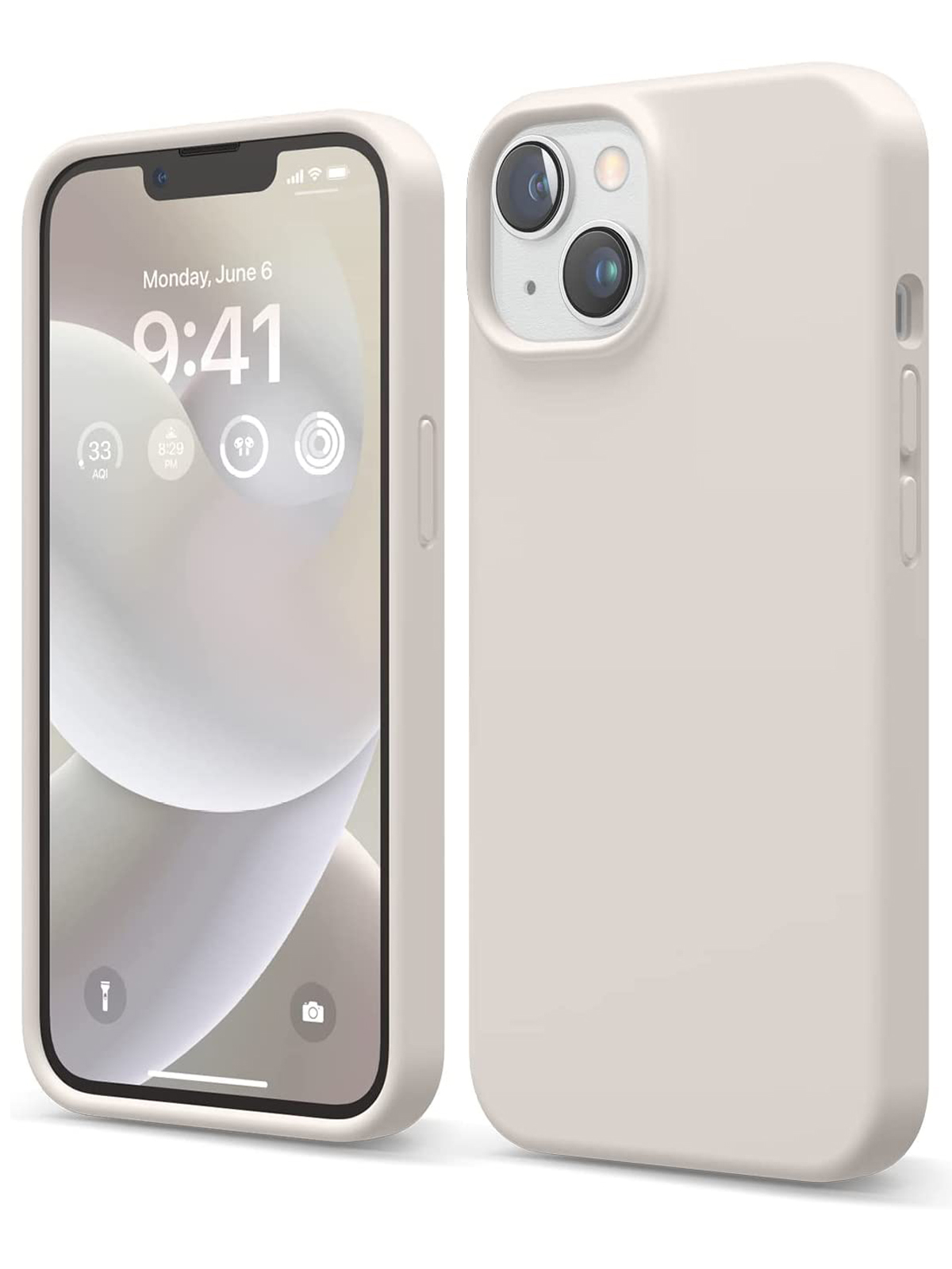 

Чехол Elago для iPhone 14 silicone Stone, Бежевый, Soft silicone