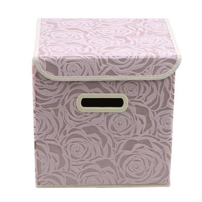 

Короб для хранения вещей Розы, 37х24х25 см, розовый