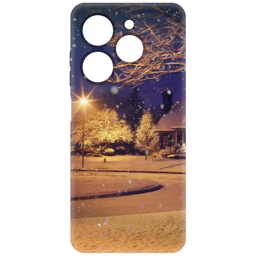 

Чехол-накладка Krutoff Soft Case Зимняя сказка для Tecno Spark Go 2024 черный