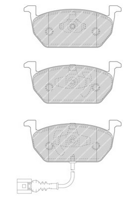 фото Fdb4454 колодки дисковые передние seat leon, skoda octavia, vw golf 1.2/1.6tsi/tdi 12> ferodo