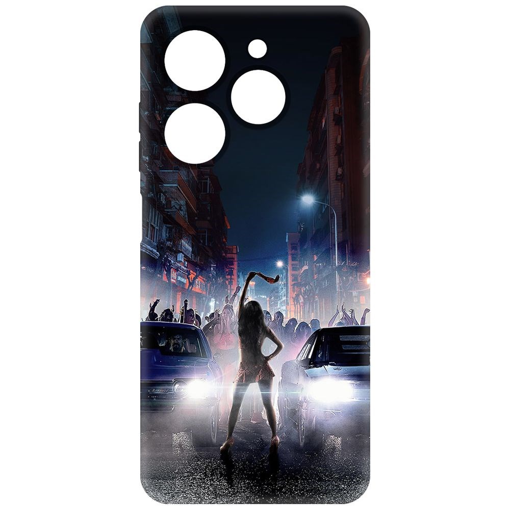 

Чехол-накладка Krutoff Soft Case Форсаж. Стритрейсинг для Tecno Spark Go 2024 черный