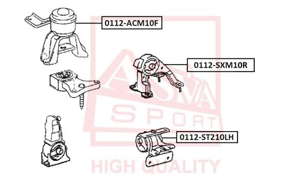 

Подушка двигателя ASVA 0112ST210LH левая, Toyota Caldina