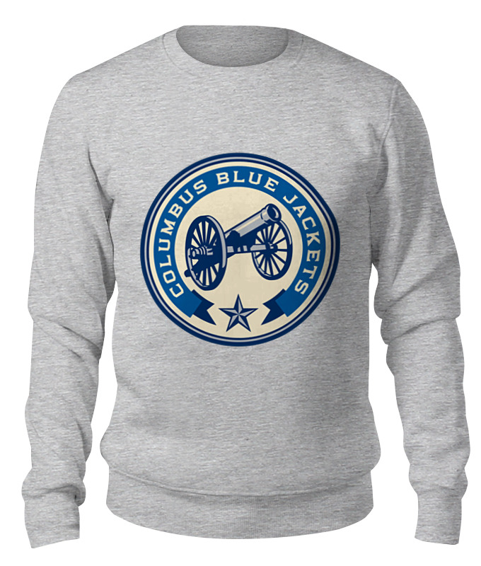 

Свитшот унисекс Printio Columbus blue jackets серый XL, Columbus blue jackets
