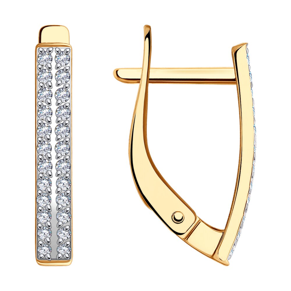 

Серьги из красного золота Diamant 51-120-02089-1, фианит, 51-120-02089-1