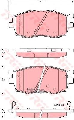 

Тормозные колодки TRW/Lucas дисковые для Hyundai Accent 05-/Kia Rio 2 05- GDB3420