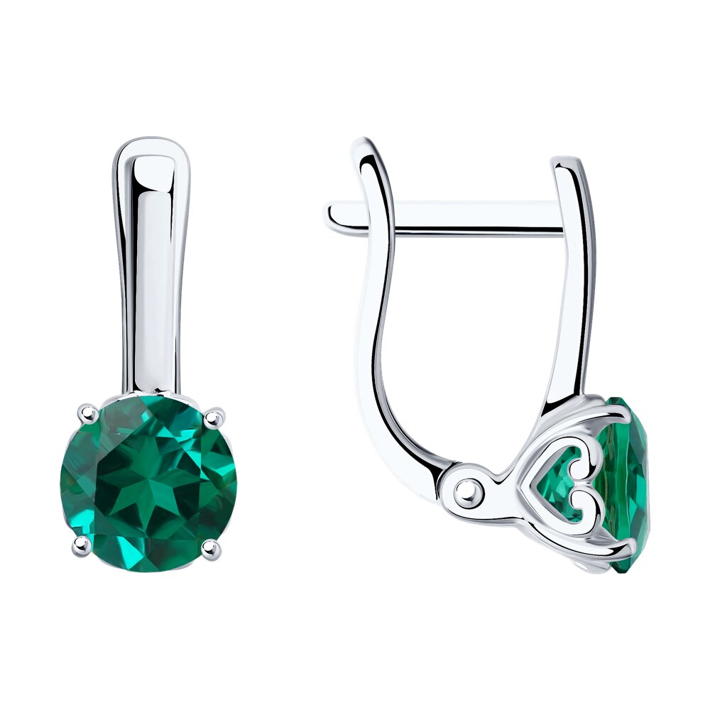 

Серьги из серебра SOKOLOV 82020013, изумруд, 82020013