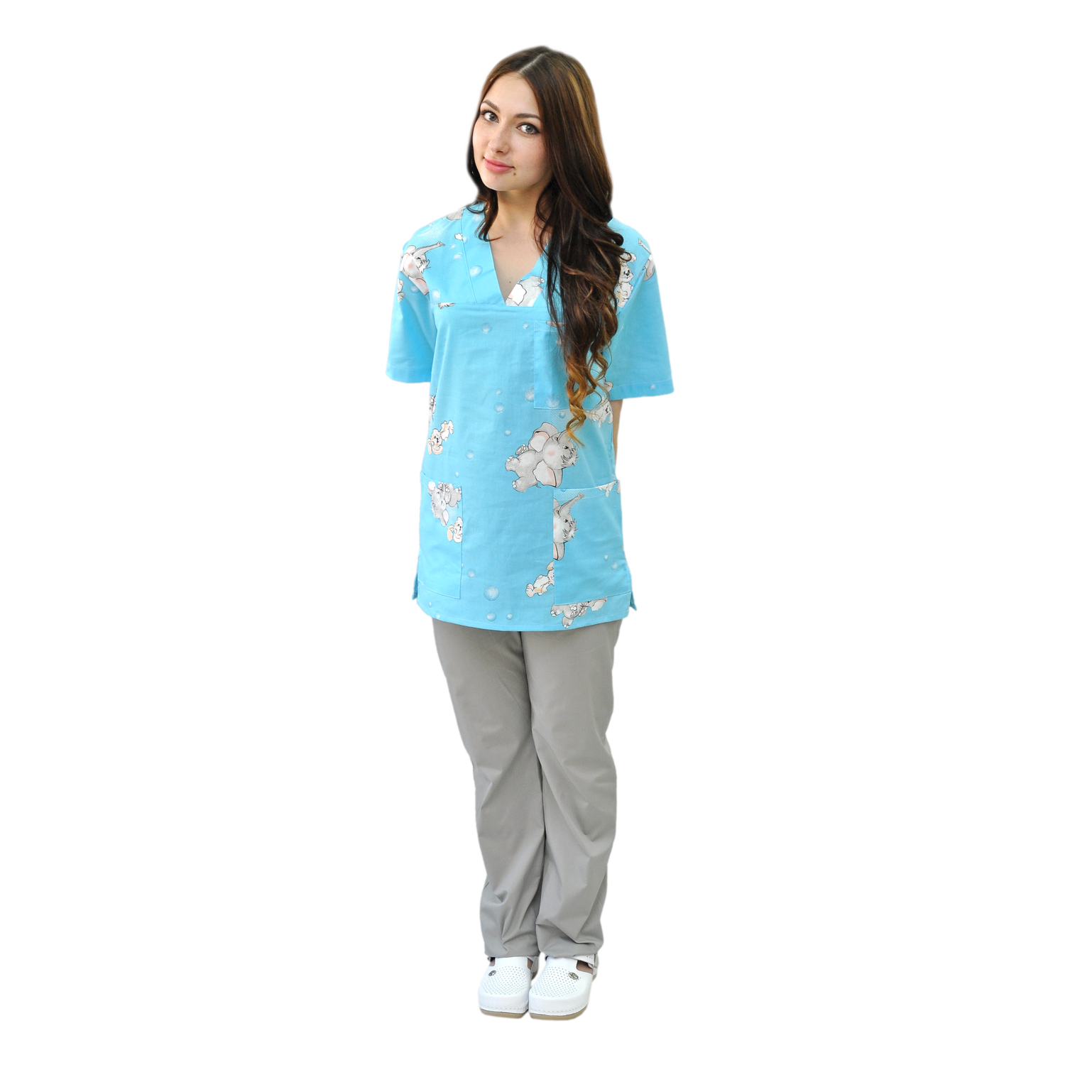

Рубашка медицинская женская IVUNIFORMA Хирург бирюзовая 52-54 RU, Бирюзовый, Хирург