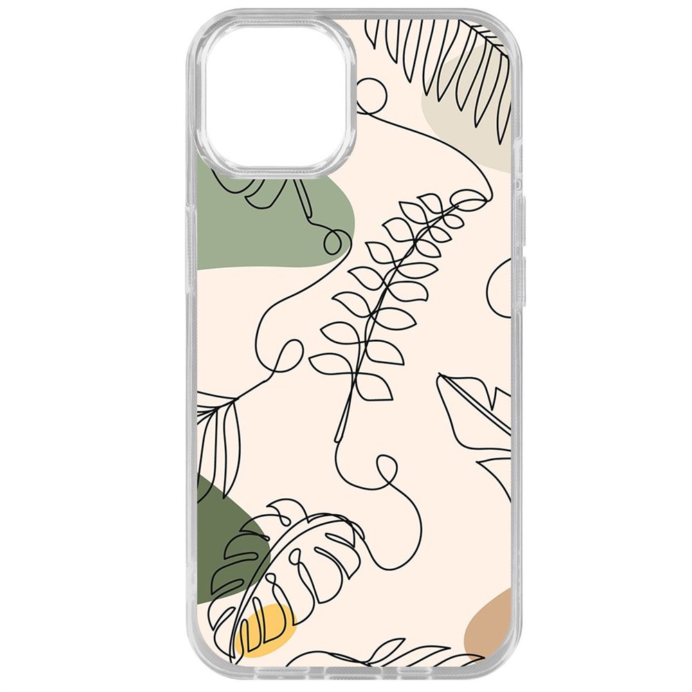 Чехол-накладка Krutoff Clear Case Линия весны для iPhone 15