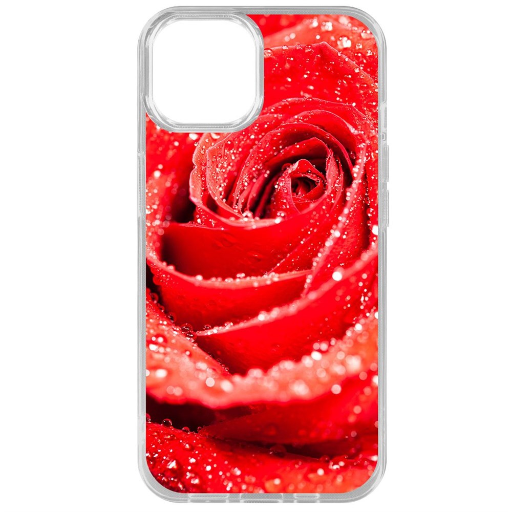 

Чехол-накладка Krutoff Clear Case Роза для iPhone 15, Прозрачный
