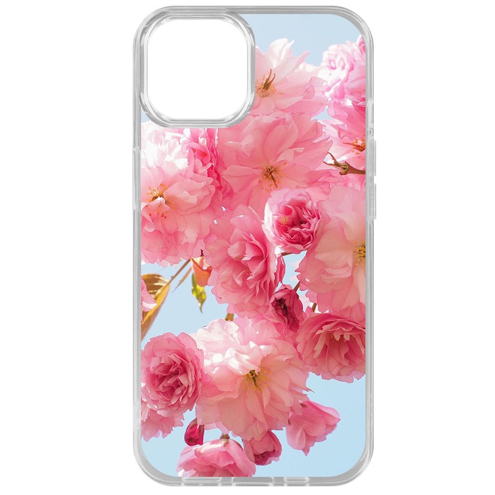 

Чехол-накладка Krutoff Clear Case Сакура для iPhone 15, Прозрачный