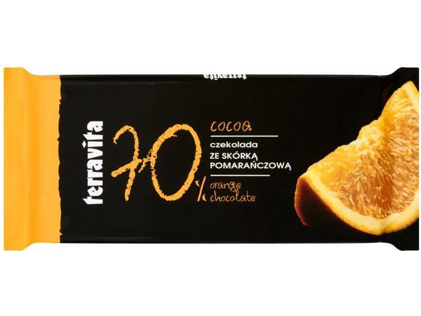 

Шоколад горький Terravita 70% с кусочками апельсина 90 г