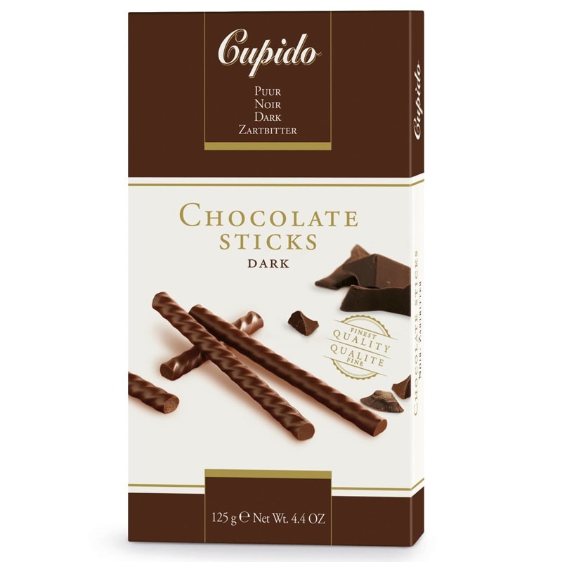 Шоколадные палочки Cupido Chocolate Sticks Dark 125 г 527₽