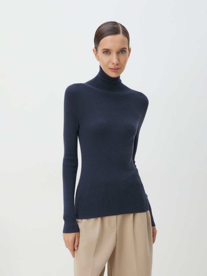 

Водолазка женская Maison David BN906 синяя M, Синий, BN906