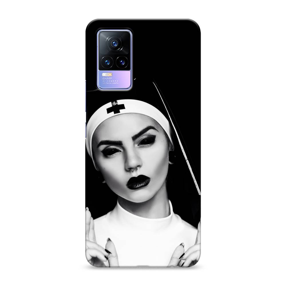 

Пластиковый чехол "Черная монашка" на Vivo V21e 4G, 264520-7
