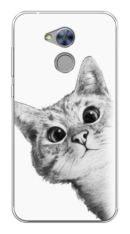 

Чехол Awog на Honor 6A "Кот рисунок черно-белый", Разноцветный, 63650-1
