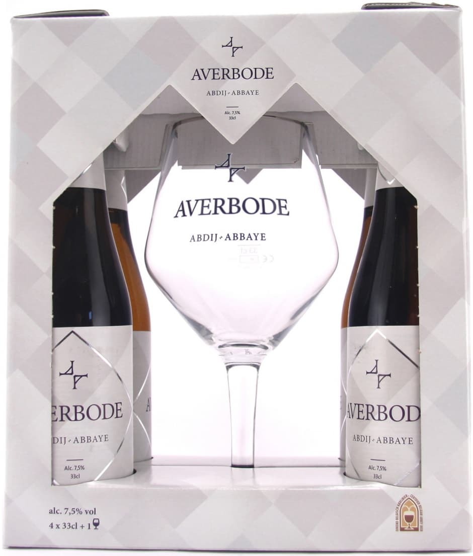 Пиво Huyghe Averbode Набор подарочный 4*0,33л+бокал