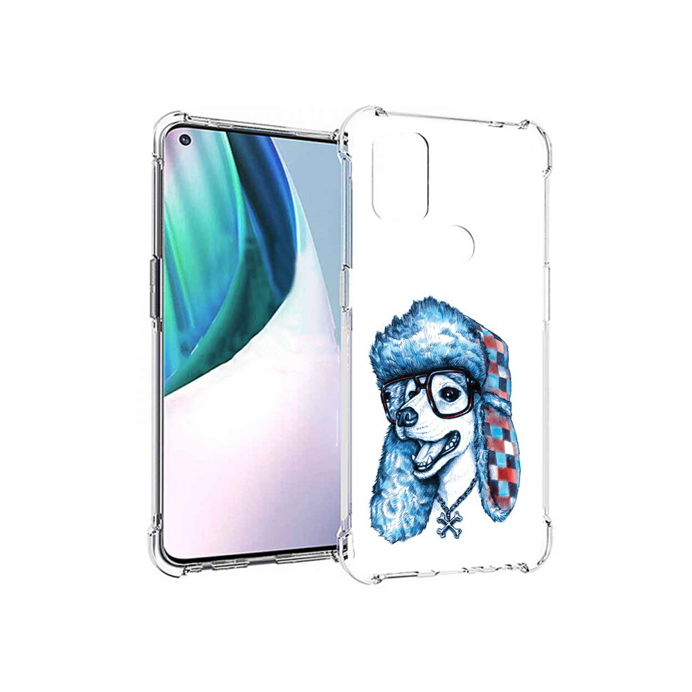 

Чехол MyPads Tocco для OnePlus Nord N10 5G зимний пес (PT227047.129.362), Прозрачный, Tocco