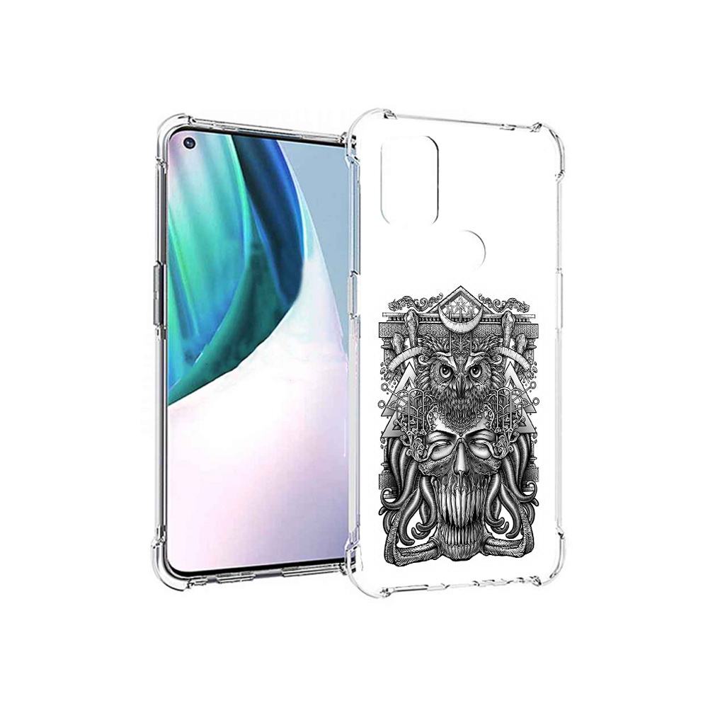 

Чехол MyPads Tocco для OnePlus Nord N10 5G зубастая сова (PT227047.129.369), Прозрачный, Tocco