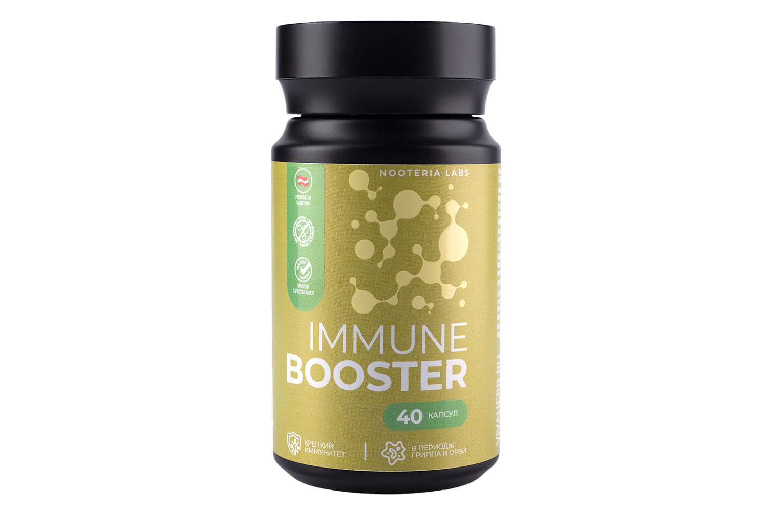 

Пищевая добавка Nooteria Labs Immune Booster, Иммуне Бустер, капсулы, 40 шт