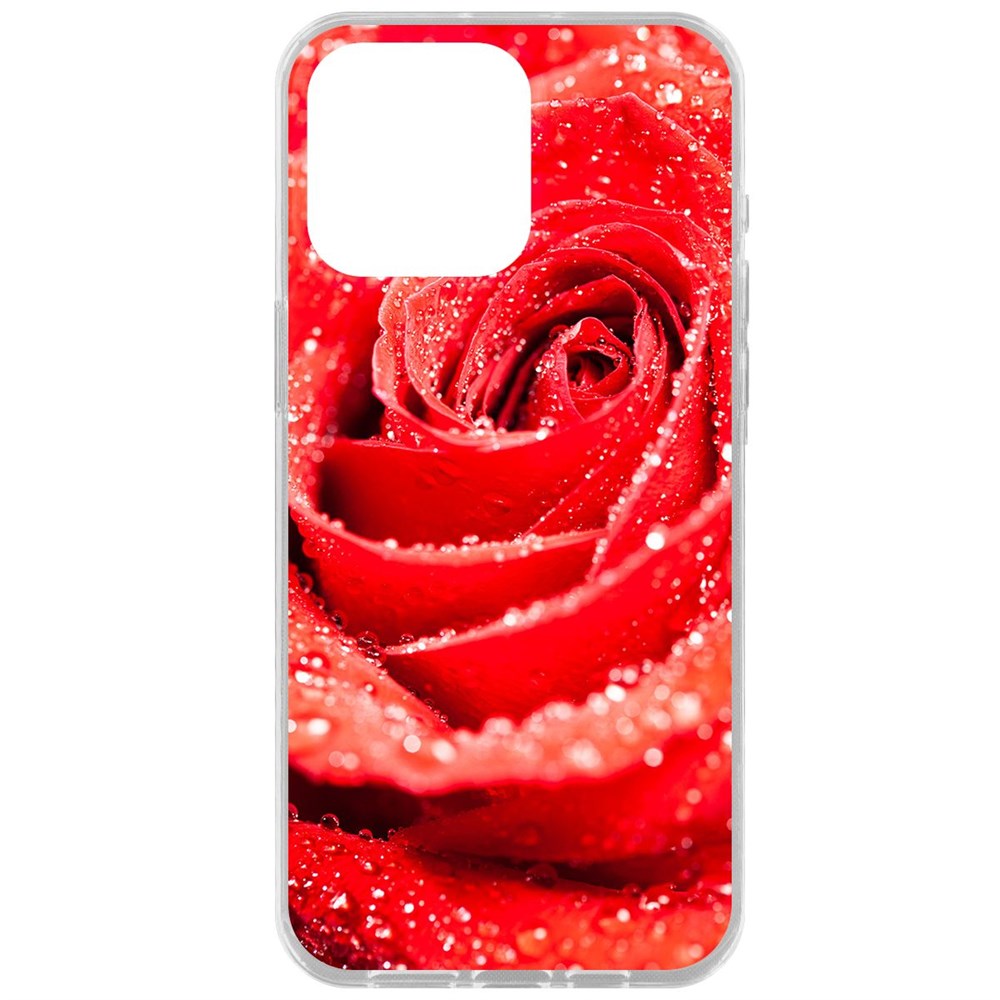 

Чехол-накладка Krutoff Clear Case Роза для iPhone 15 Pro Max, Прозрачный
