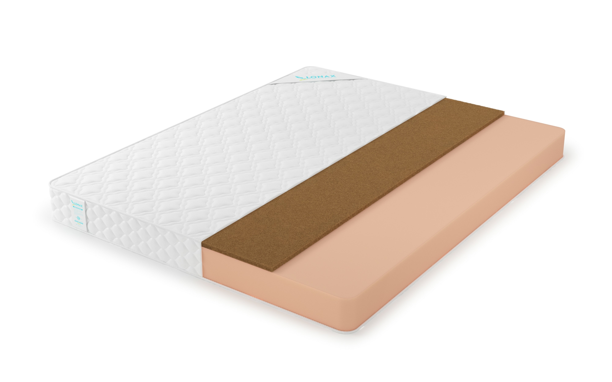

Матрас Lonax Foam Mix Foam Cocos 2 85х210, Белый, Foam Cocos 2