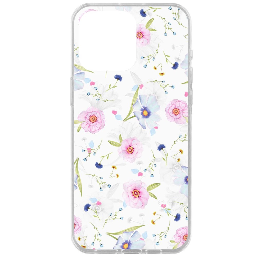 

Чехол-накладка Krutoff Clear Case Цветочный паттерн 3 для iPhone 15 Pro Max, Прозрачный