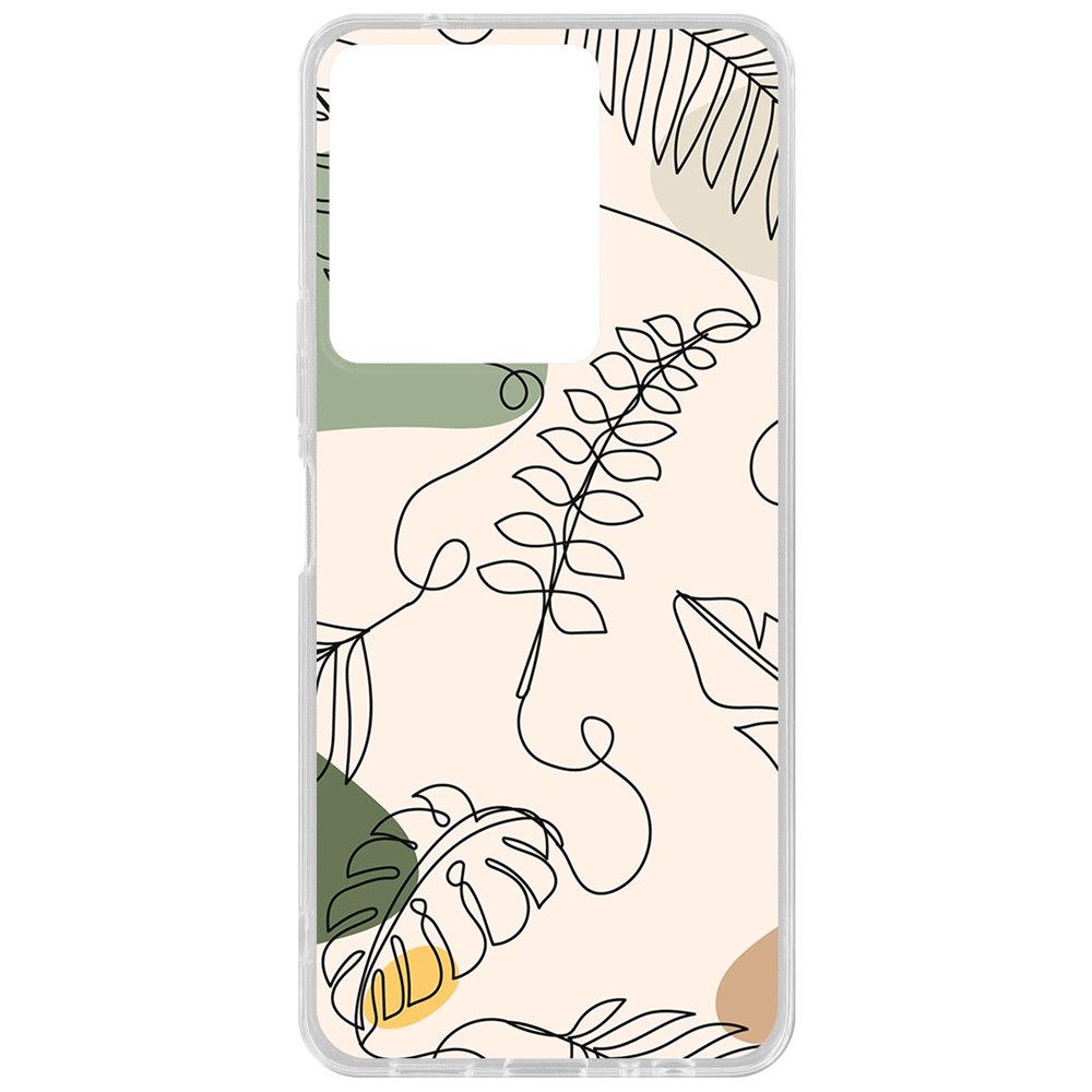 

Чехол-накладка Krutoff Clear Case Линия весны для Vivo Y36, Прозрачный