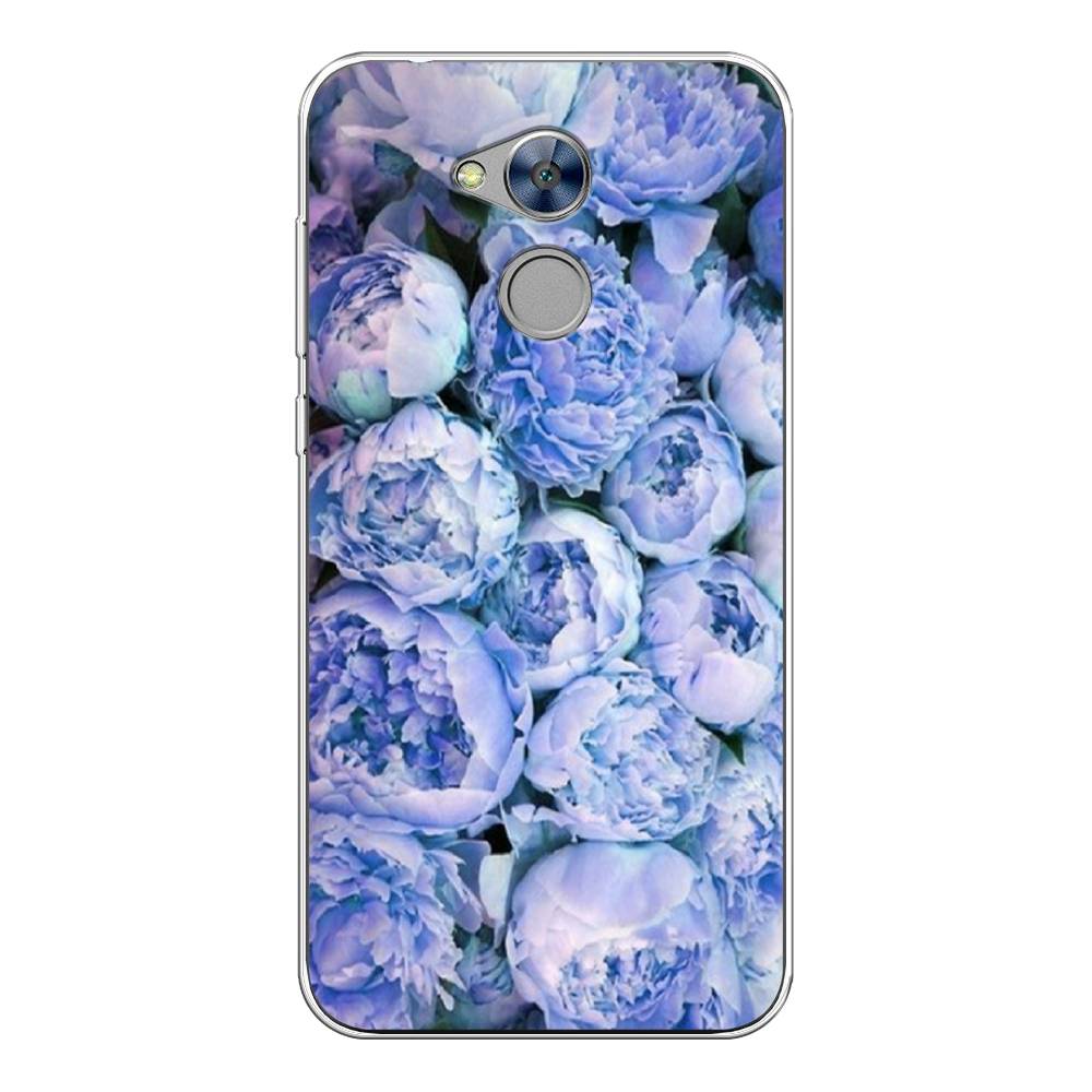

Чехол Awog на Honor 6A "Пионы голубые", Разноцветный, 63650-8