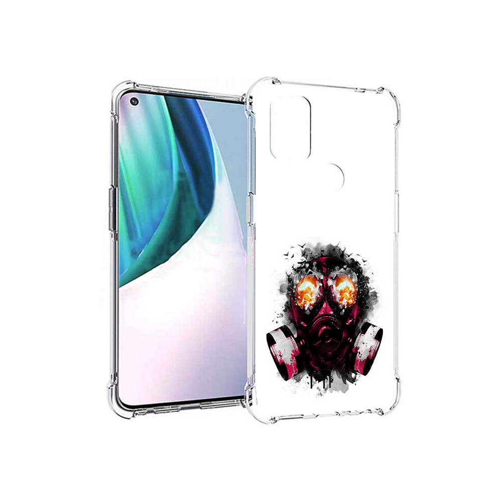 

Чехол MyPads Tocco для OnePlus Nord N10 5G красный противогаз (PT227047.129.412), Прозрачный, Tocco