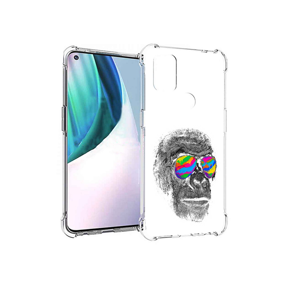 

Чехол MyPads Tocco для OnePlus Nord N10 5G крутая обезьяна в очках (PT227047.129.422), Прозрачный, Tocco