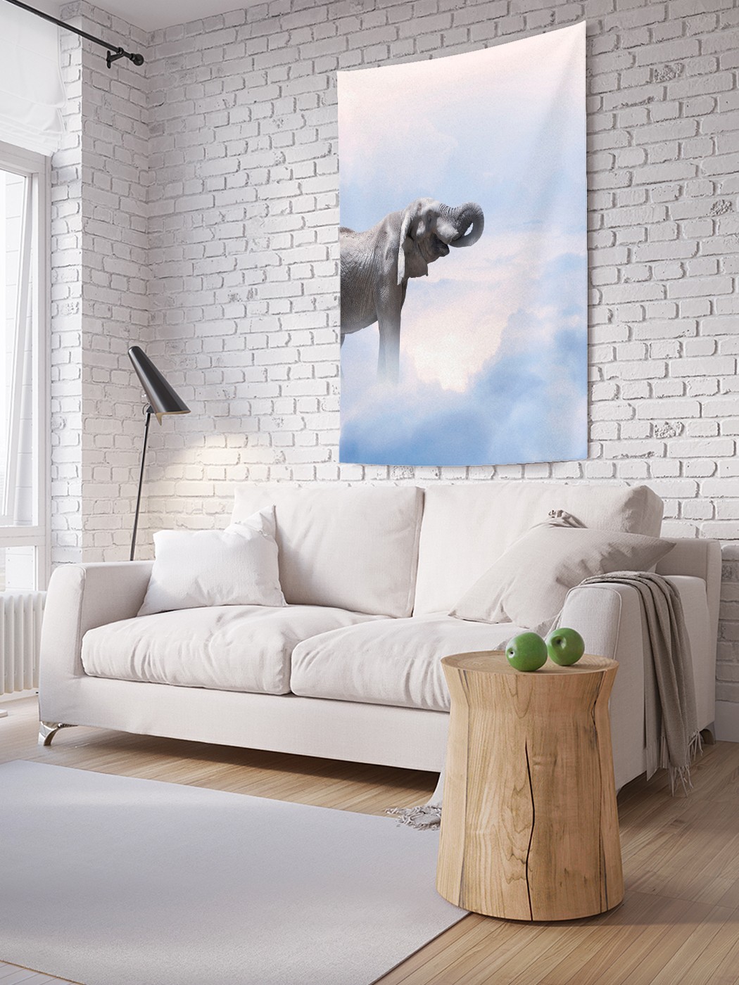 

Вертикальное фотопанно на стену JoyArty Слон гуляет в облаках 150x200 см, Слон гуляет в облаках