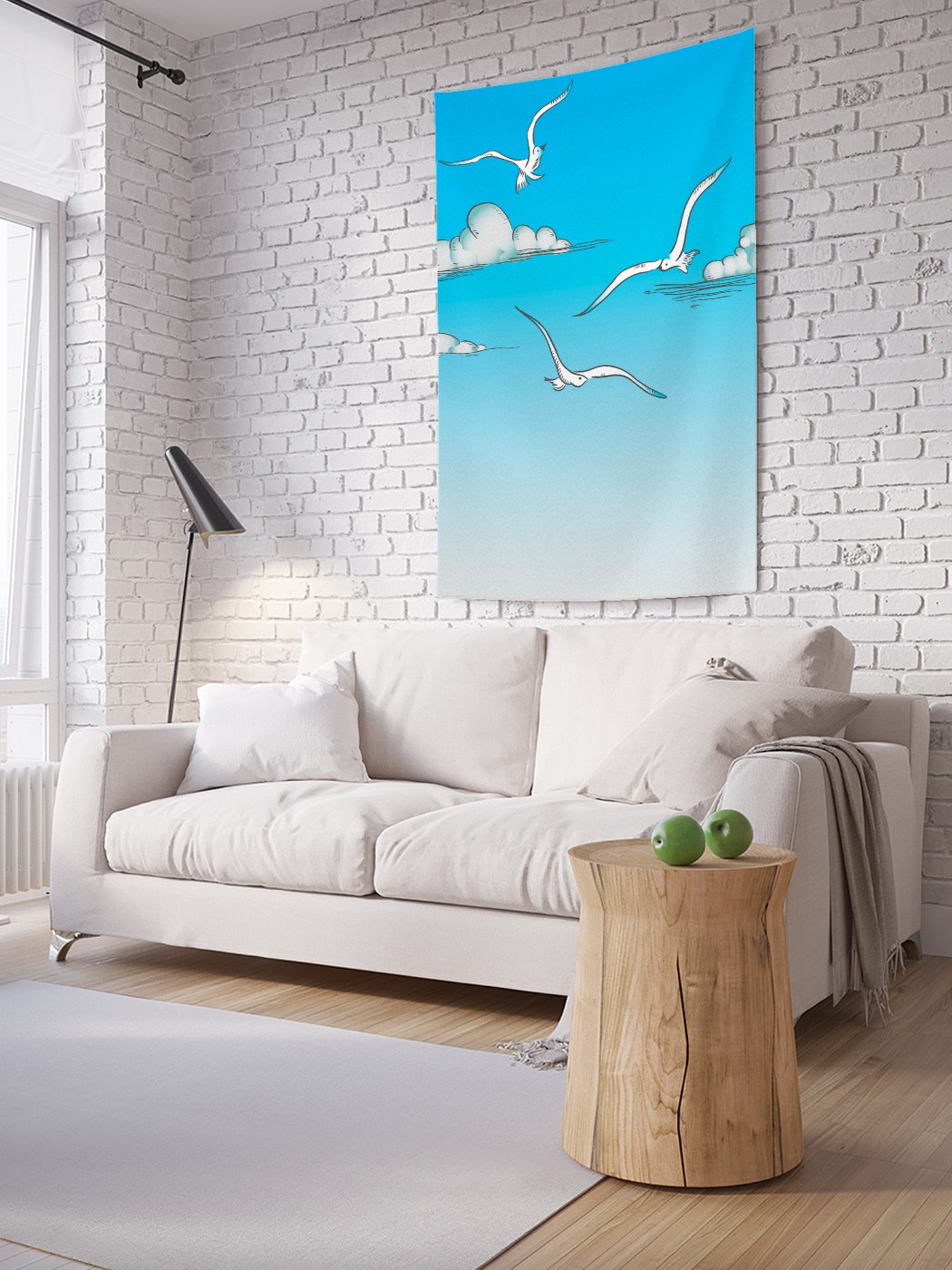 

Вертикальное фотопанно на стену JoyArty Парящие чайки 150x200 см, Парящие чайки