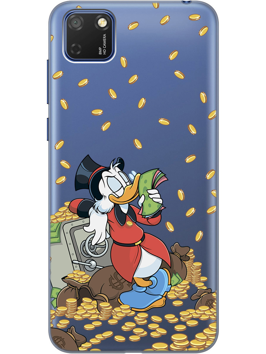 

Силиконовый чехол на Honor 9S, Huawei Y5P с принтом "Скрудж и сейф" прозрачный, Белый;красный;прозрачный, 723100971