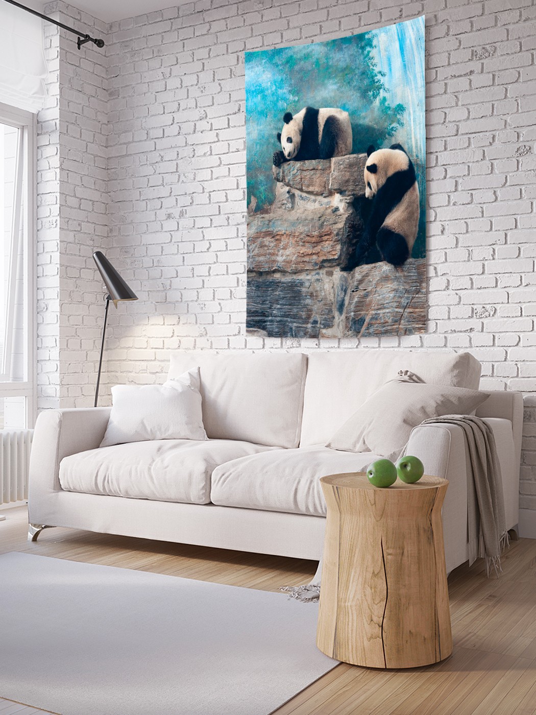 

Вертикальное фотопанно на стену JoyArty Ленивые панды 150x200 см, Ленивые панды