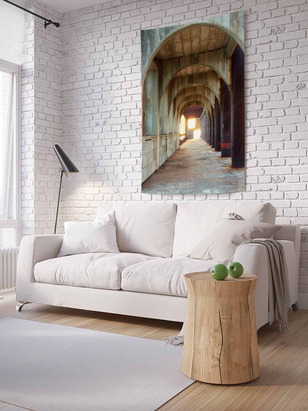 фото Вертикальное фотопанно на стену joyarty "замковые арки", 150x200 см