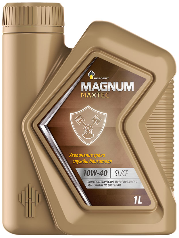 РОСНЕФТЬ Magnum Maxtec 10W-40 (РНПК) SL/CF моторное масло п/синт. кан. 1 л