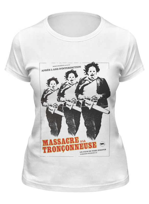 

Футболка женская Printio The texas chain saw massacre белая 2XL, Белый, The texas chain saw massacre