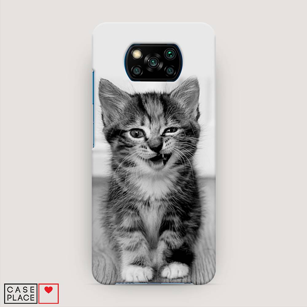 

Пластиковый чехол "Подмигивающий котенок" на Xiaomi Poco X3 NFC, 39220-1