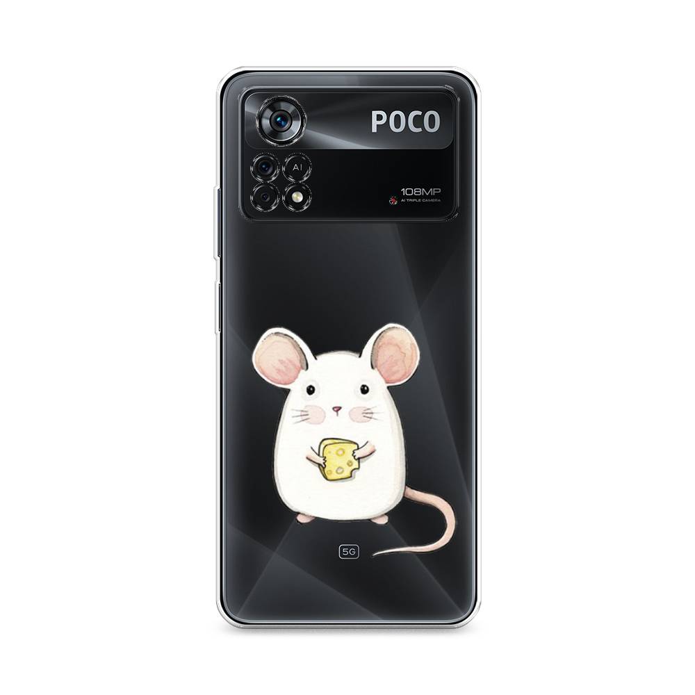 

Чехол Awog на Poco X4 Pro 5G "Мышка", Разноцветный, 313150-1