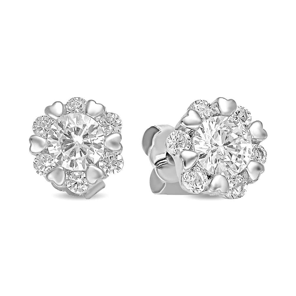 

Серьги из серебра 585Gold 702009370, фианит, 702009370
