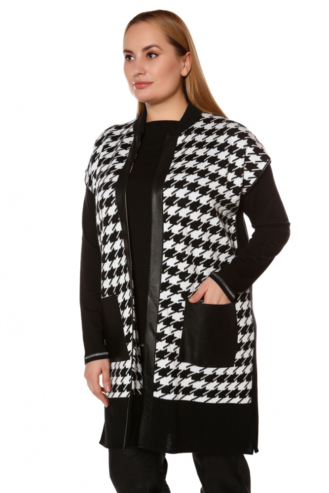

Кардиган женский Piero Moretti RIMMEL476_01 черный 48, RIMMEL476_01