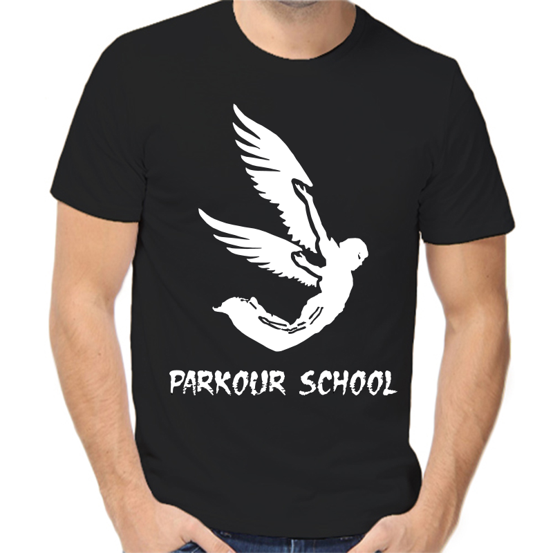 

Футболка мужская черная 44 р-р parkour school, Черный, fm_parkour_school